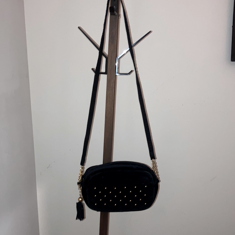 Worthington | Women’s  Black Suede Small Shoulder/Cross Body Bag